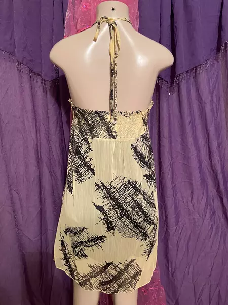 Yellow/Black Halter Dress - Image 2